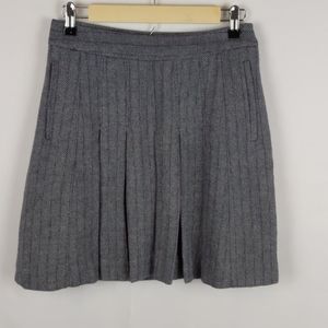 Odille Wool Blend Pleated Gray Purple Accent